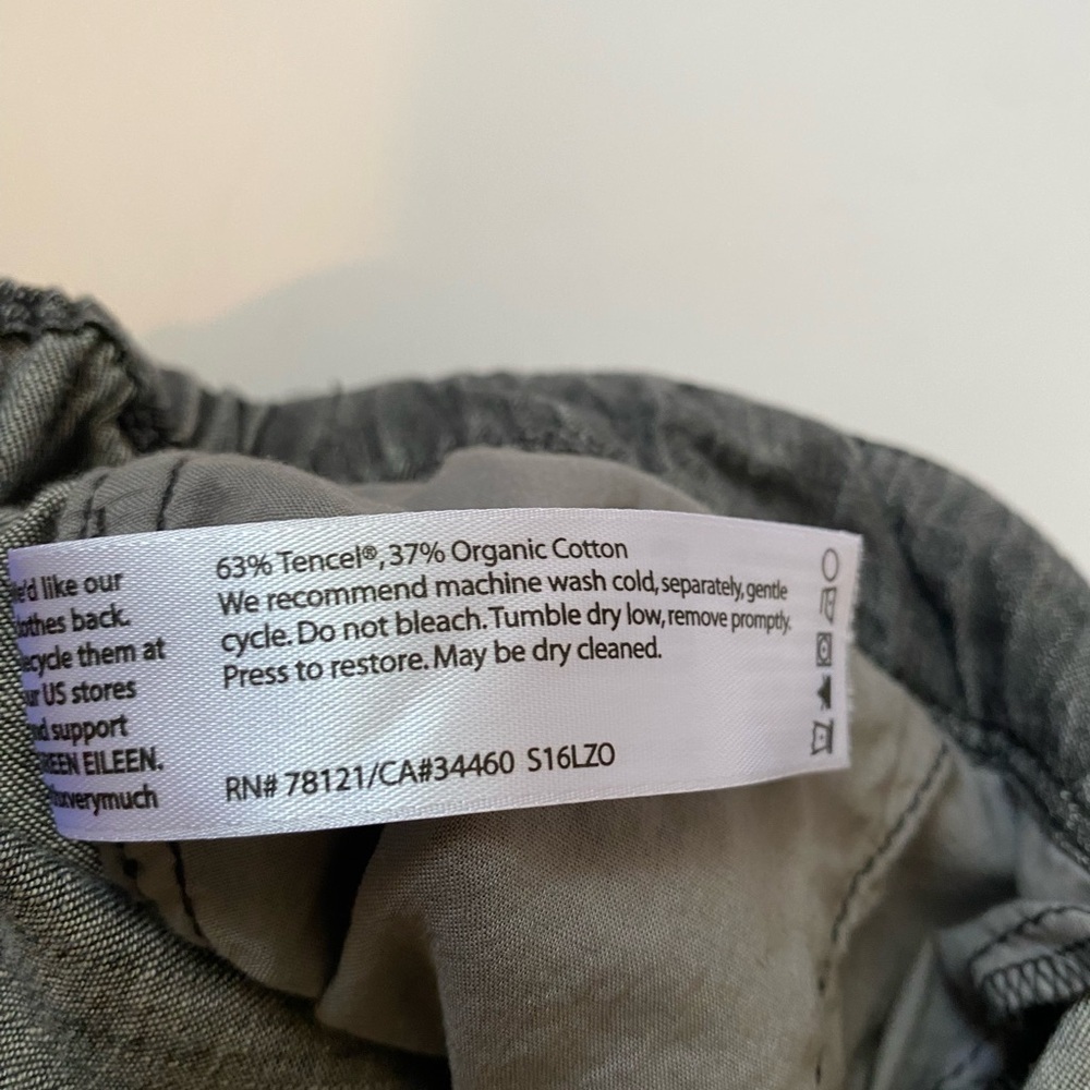 EILEEN FISHER | Grey Tencel Cotton Drawstring Jogger Pant Size XS - Picture 8 of 10